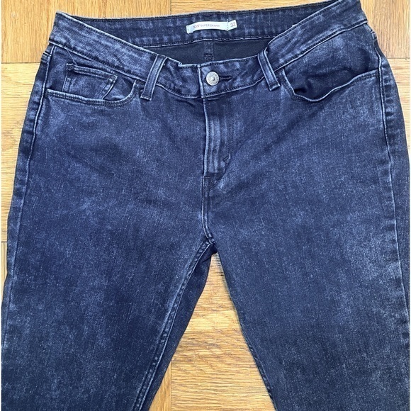 32 Short Levi’s 535 Super Skinny Jeans Dark Slight Acid Wash Black Tag‎ Stretch - Picture 6 of 7